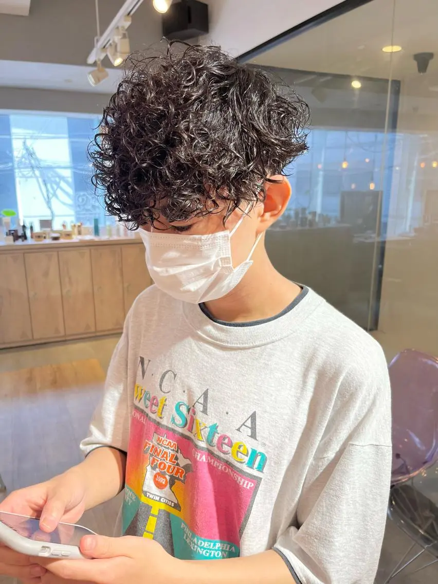 パーマ メンズ カット パーマ SCENEbyRAD helmのヘアスタイル