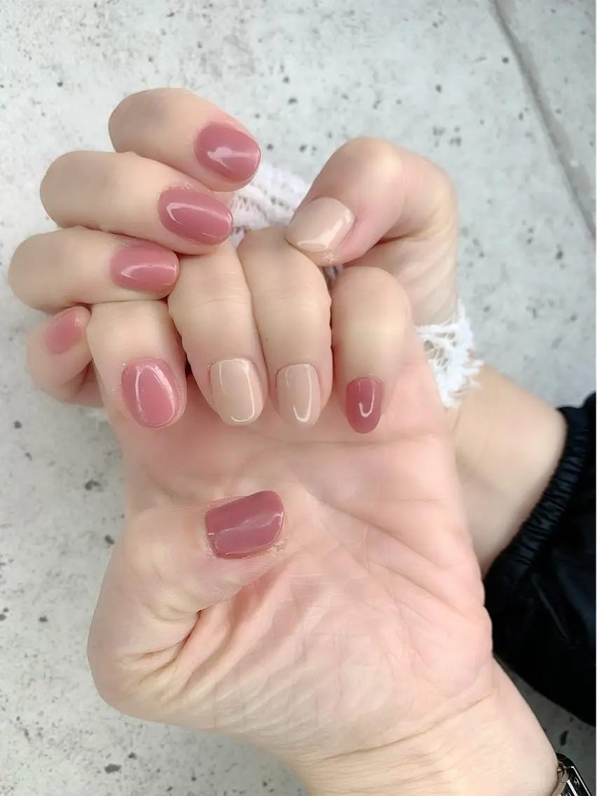 ネイル ジェルネイル オフィスネイル ワンカラーネイル パラジェル ピンク Nail Salon　Ｋのネイルデザイン