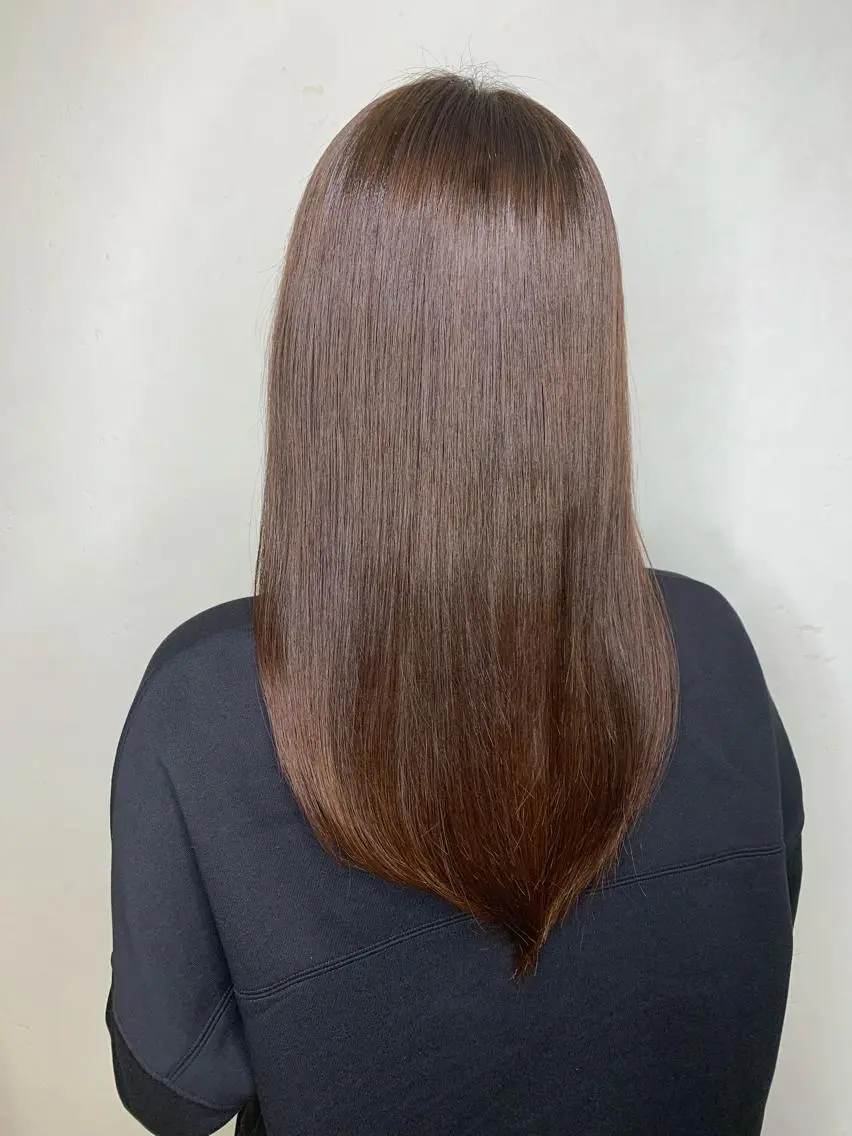 セミロング カラー パーマ ヘアアレンジ メンズ メンズブリーチ メンズハイライト メンズインナーカラー メンズ韓国風 ブリーチ オリーブカラー 特化　　kaiのヘアスタイル