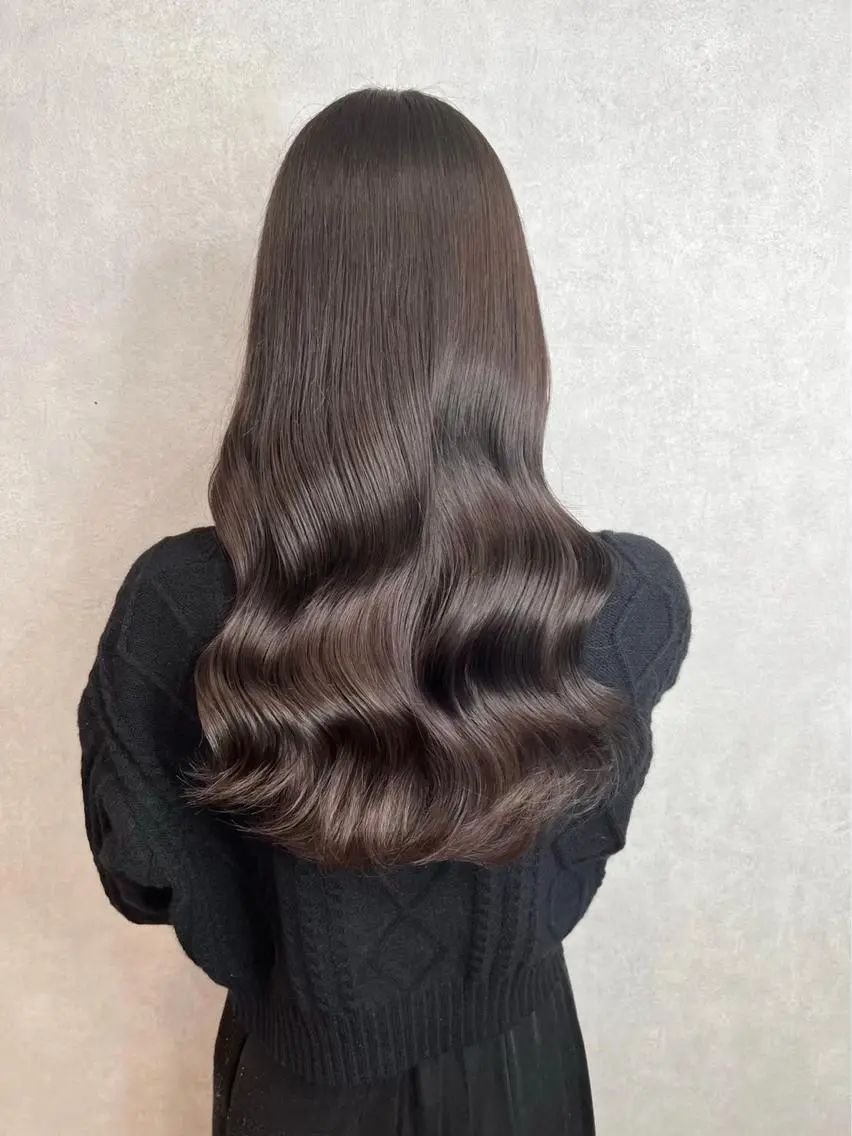 ロング カラー カット ヘアカラー トリートメント ‎🤍髪質改善‎🤍 レイヤーカット‎🤍のヘアスタイル