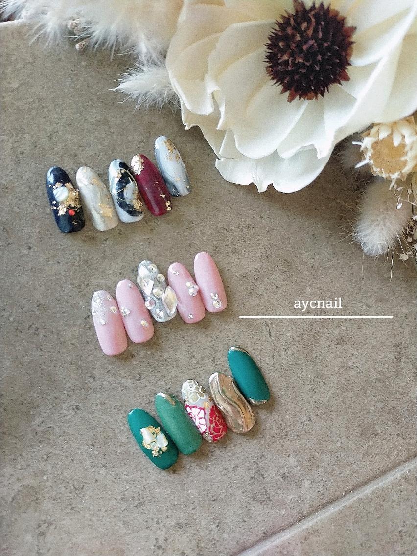 ネイル 成人式 ハンドネイル 推しネイル | 　aycnailのネイルデザイン