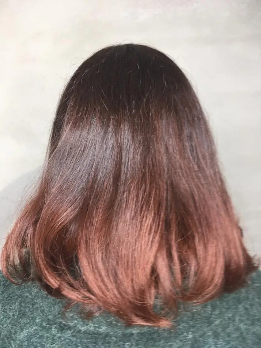 ミディアム カラー グラデーションカラー ラベンダーカラー レッドカラー くまがい みゆ【edge.】のヘアスタイル