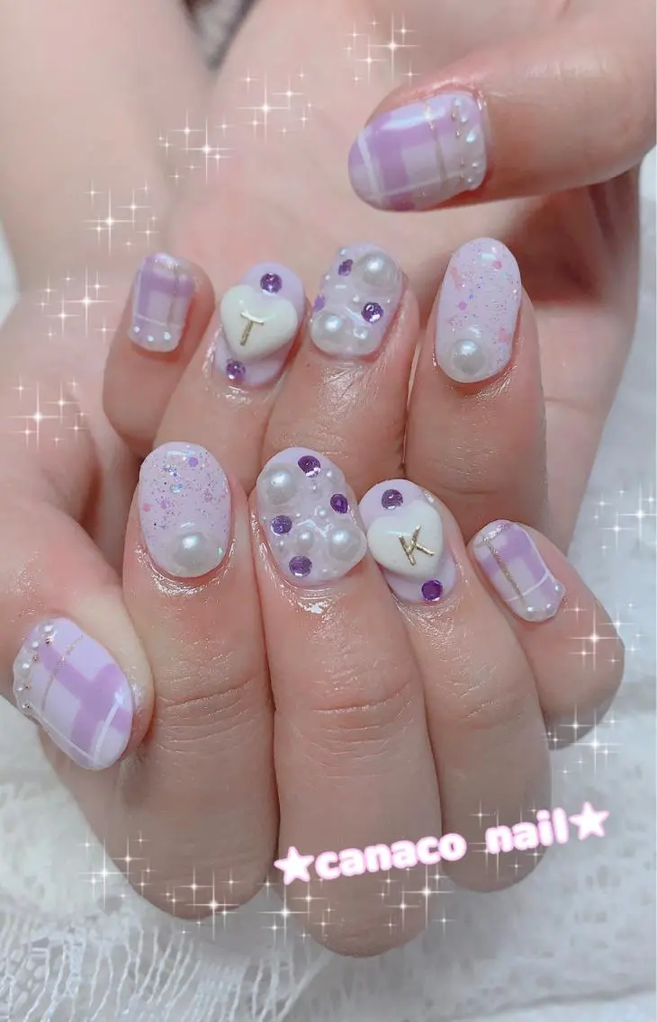 ネイル アートネイル ジェルネイル ハート パラジェル ストーンネイル ハンドネイル ハンドケア ベテランネイル cnc  nailのネイルデザイン