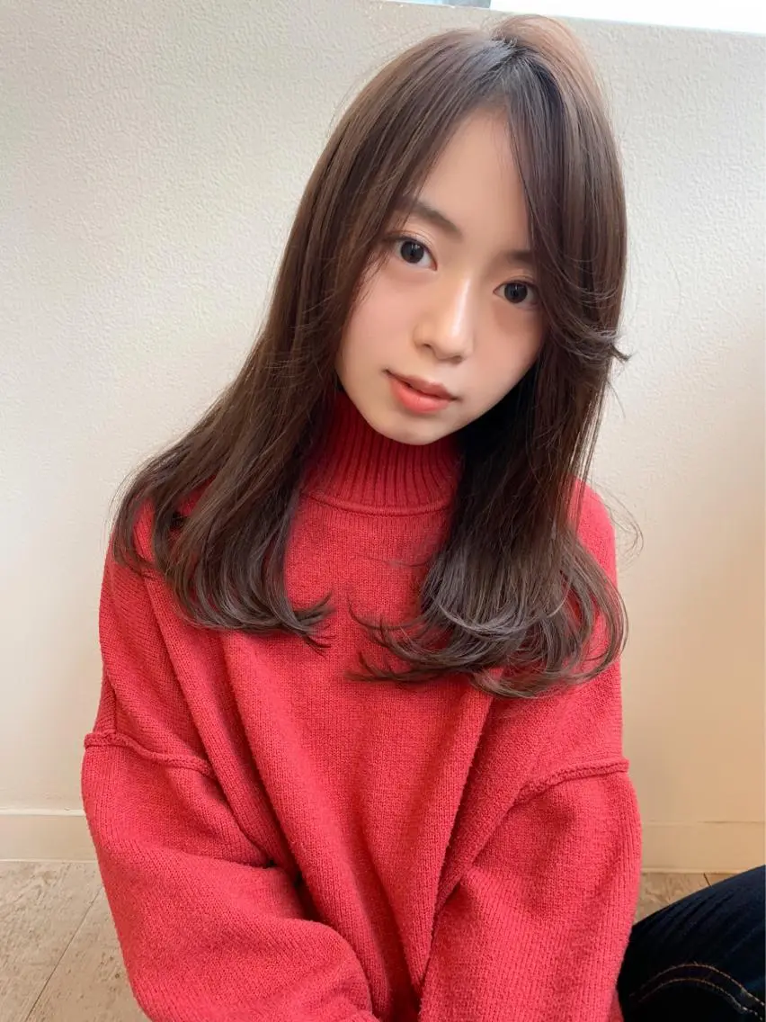 セミロング 髪質改善☆ 縮毛矯正miyuのヘアスタイル