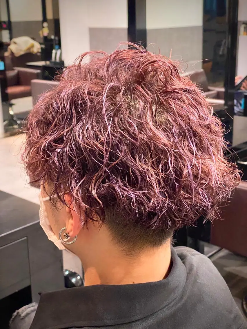 カラー パーマ メンズ カット パーマ ⭕️メンズパーマ⭕️ 山口 裕太郎のヘアスタイル