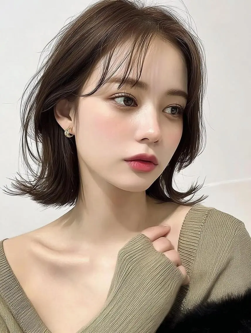 ミディアム 髪質改善 縮毛矯正 カット ヘアカラー 大久保 雪乃🌛のヘアスタイル