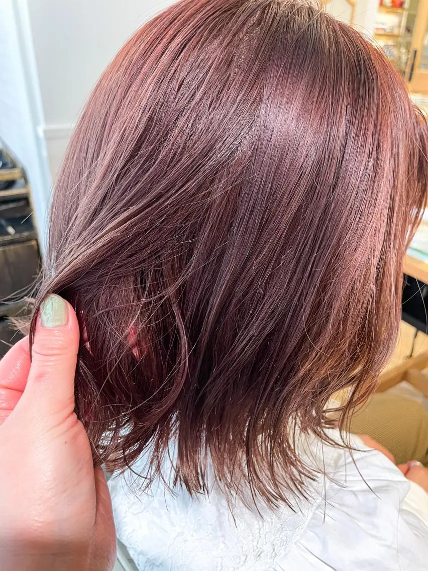 ショート カラー カシス ピンクカラー ✨カラー支持No.1 🧸ワキ カナコ🧸のヘアスタイル
