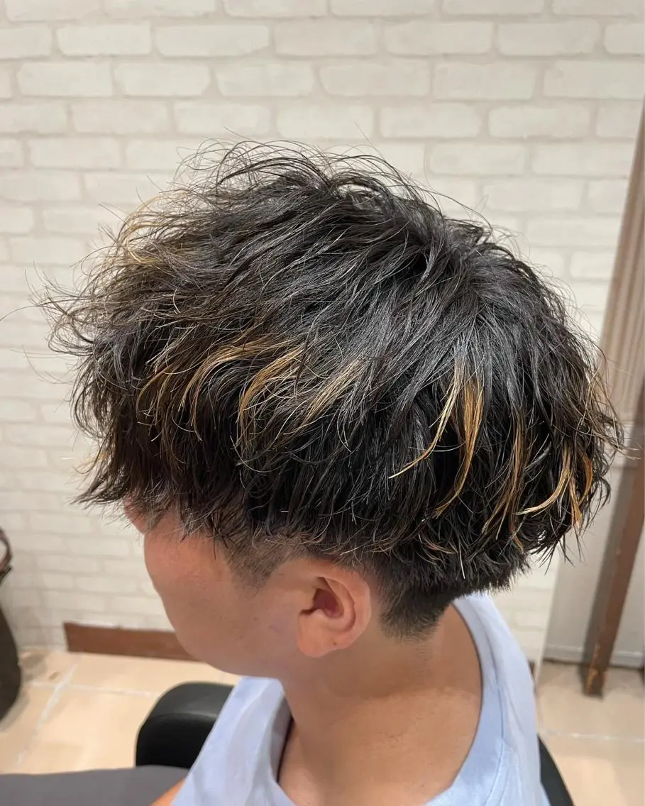 カラー パーマ メンズ パーマ 平岡 成介のヘアスタイル