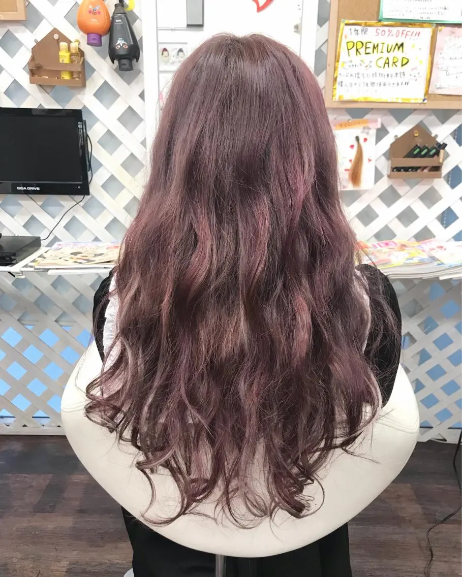 ロング カラー カット ヘアカラー トリートメント 岩谷/ブリーチ 🪽透明感カラーのヘアスタイル
