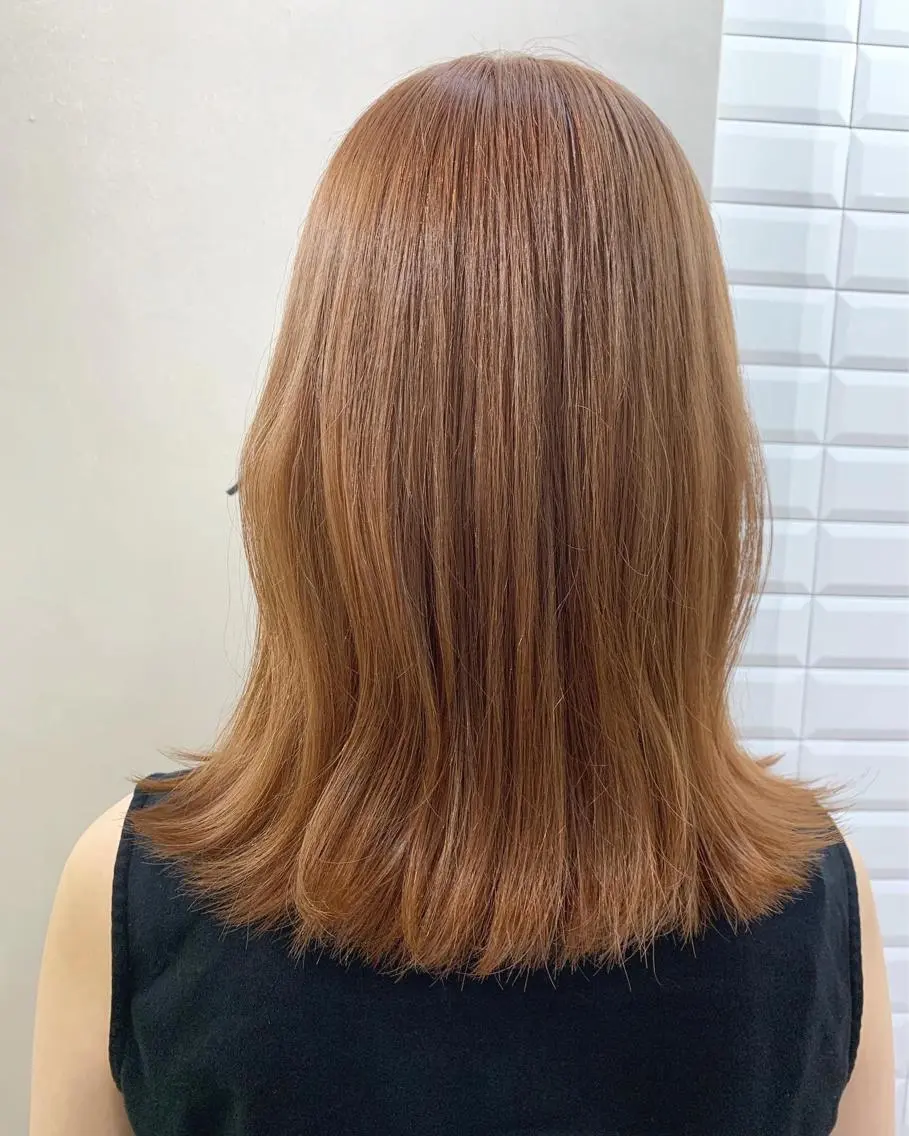 ロング カラー ベージュカラー ブリーチ オレンジ オレンジベージュ カット ヘアカラー トリートメント hubhair レイヤー/透明感のヘアスタイル