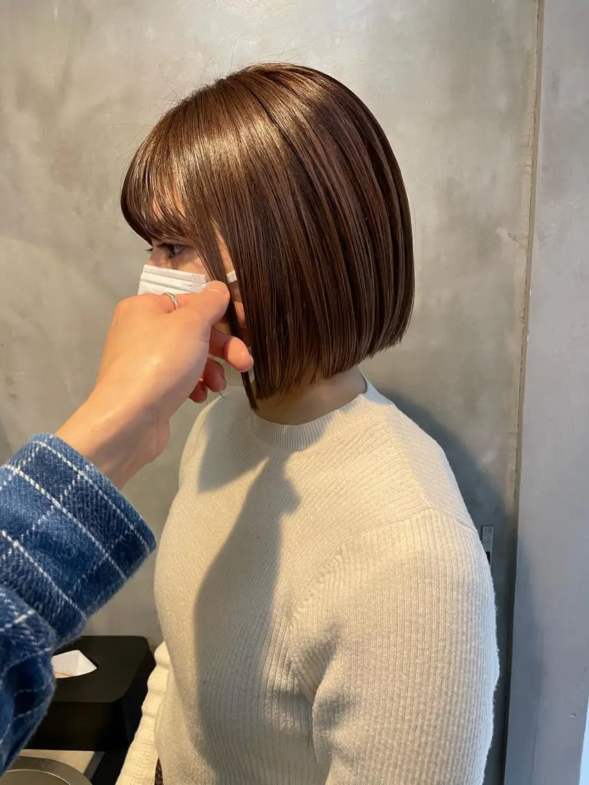 ショート ボブ カット トリートメント 👑ボブはお任せ ミヤノ👑のヘアスタイル