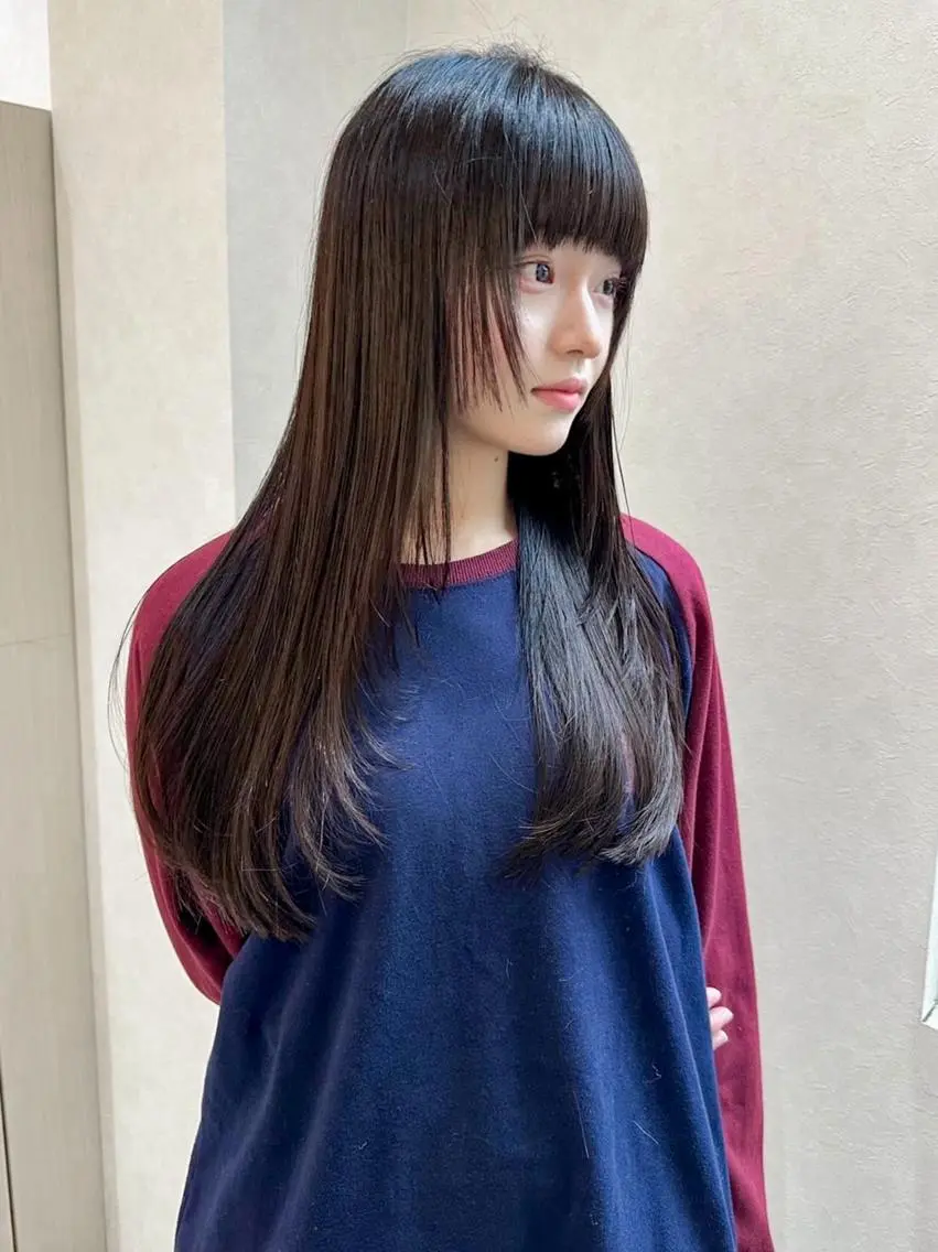 ロング カット 奥川拓哉/倉敷/中庄 /髪質改善/レイヤーのヘアスタイル