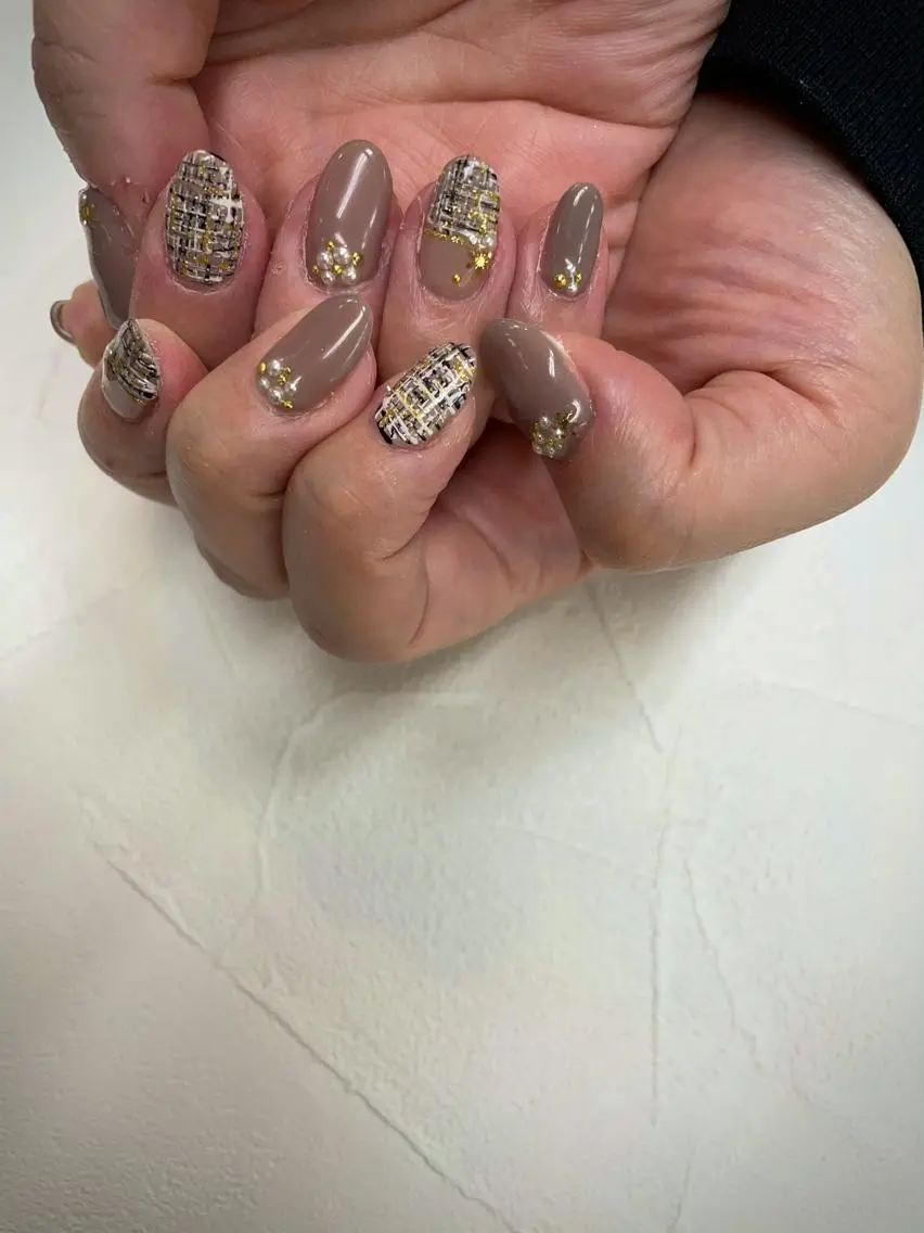 ネイル ツイードネイル ハンドネイル ハンドケア FASTNAIL PLUS 新宿店のネイルデザイン