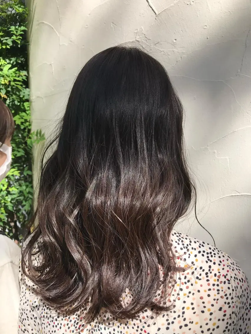 ロング カラー 三代 ゆりあのヘアスタイル