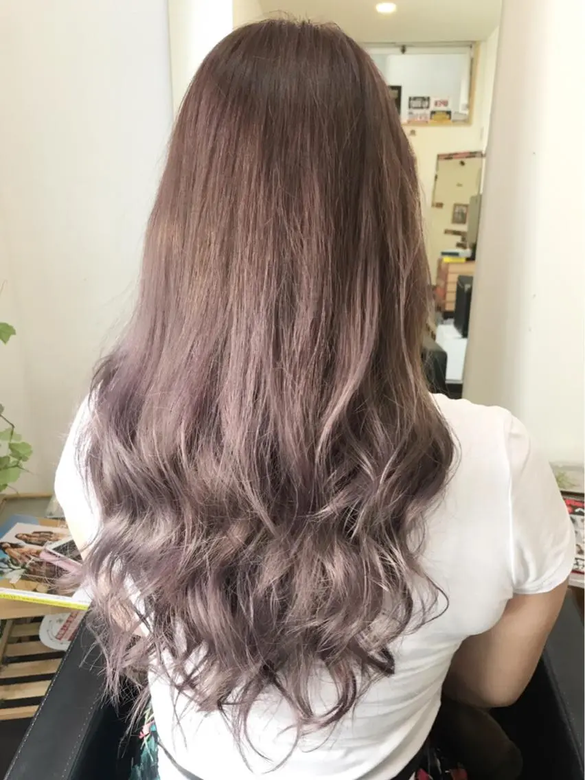 ロング カラー グラデーションカラー バイオレットカラー 外国人風カラー BOBシークレット じょうじ⭐️のヘアスタイル