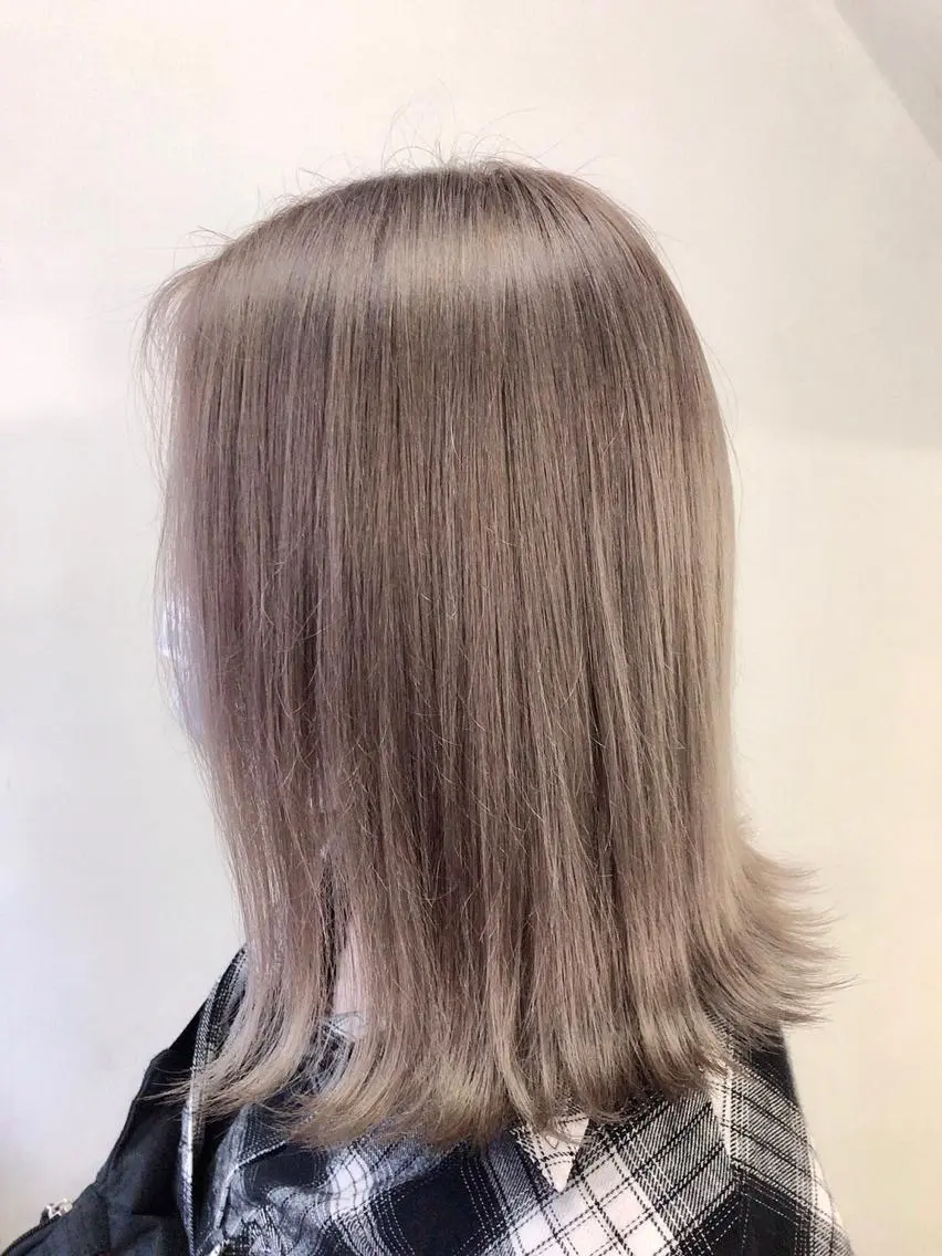 ミディアム カラー ヘアカラー ヘアセット 韓国ヘア🤍髪質改善 🇰🇷AKANEのヘアスタイル