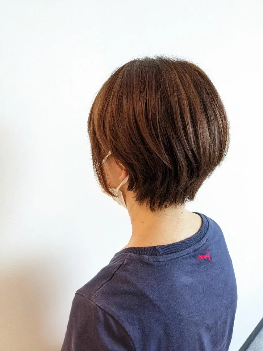 ショート 丸みショート ショートヘア カット ヘアカラー トリートメント newi 天王寺　 masakoのヘアスタイル