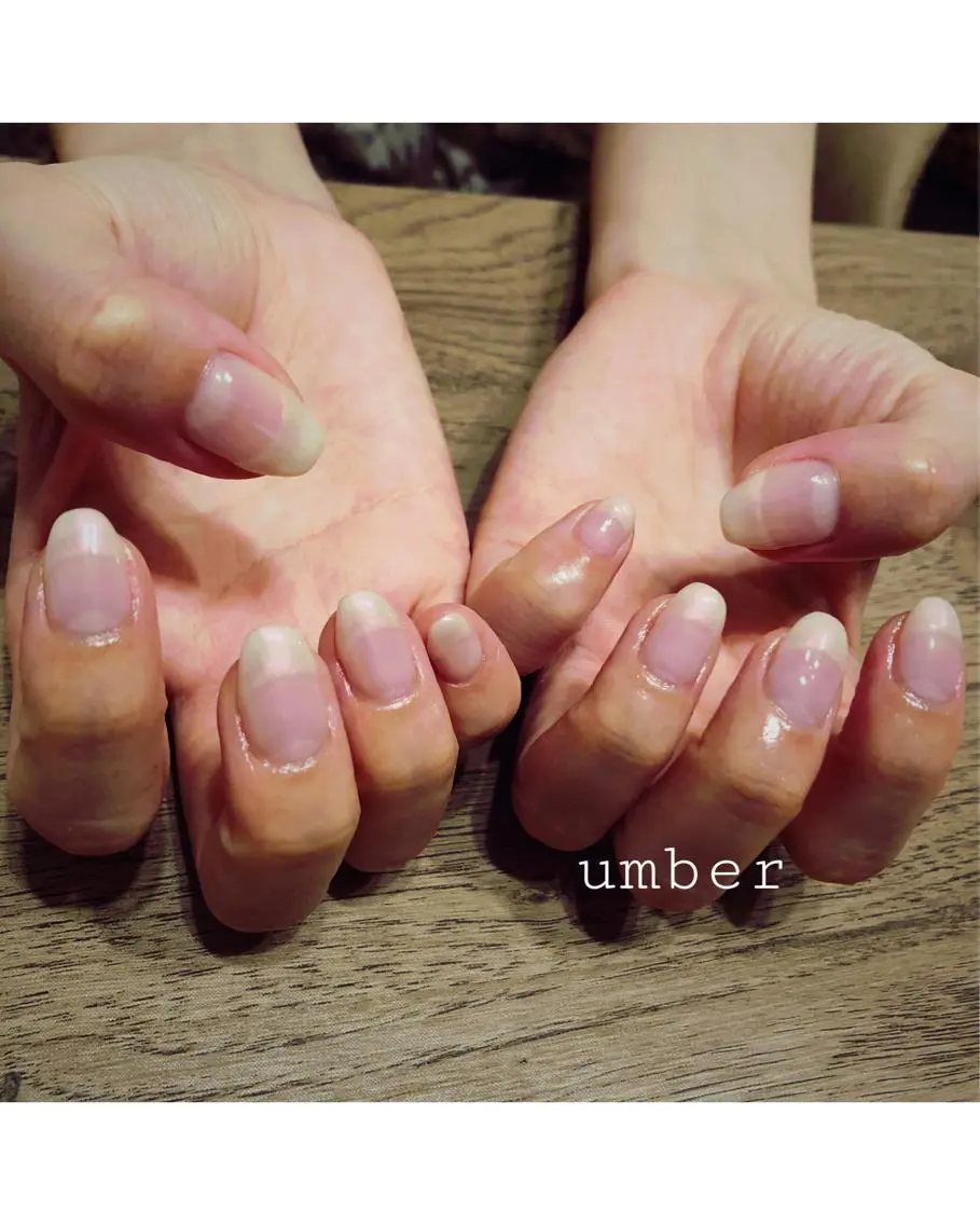 ネイル クリアネイル フットネイル フレンチネイル グラデーション マグネットネイル ハンドネイル umber 三茶1分のネイルデザイン