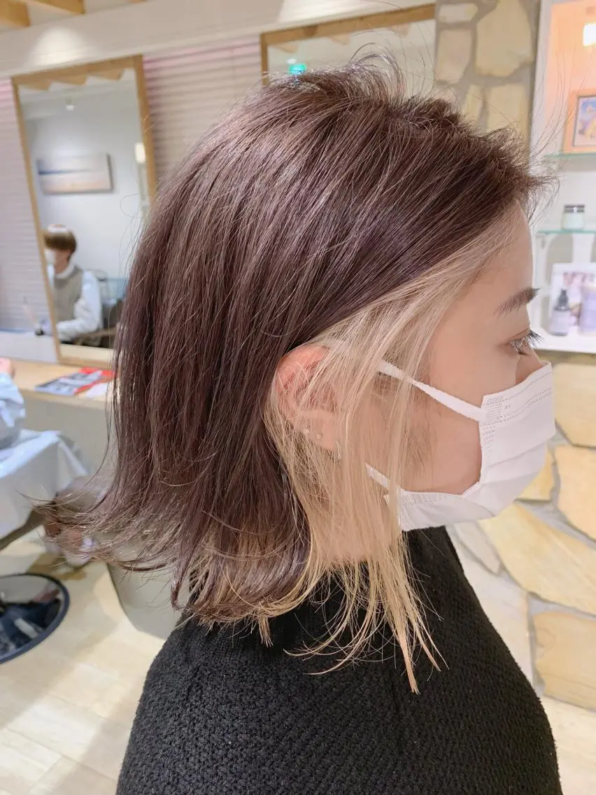 ミディアム ヘアカラー 新宿 木下拓哉のヘアスタイル