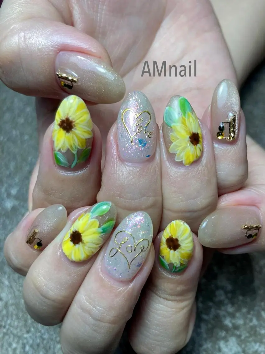 ネイル アートネイル 持ち込み ハンドネイル Am:nail 柏 SUE（スゥ）のネイルデザイン