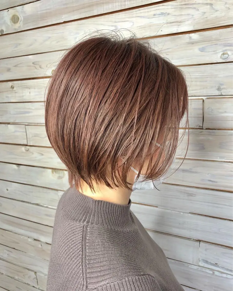 ショート カラー ベージュカラー ピンクカラー ピンクベージュ ✨大人美人ショート✨ 店長 藤井一輝のヘアスタイル