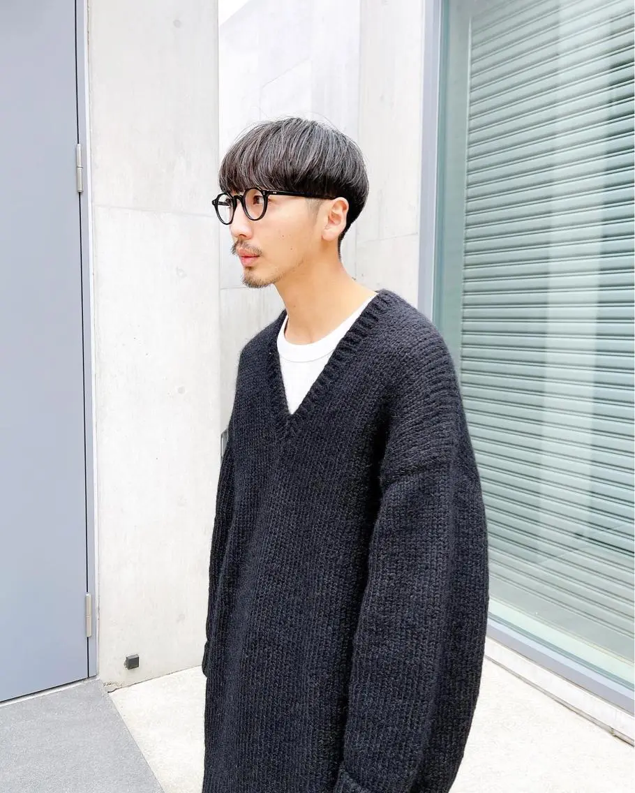 ショート パーマ メンズ マッシュ カット トリートメント メンズパーマ タカキリョウのヘアスタイル