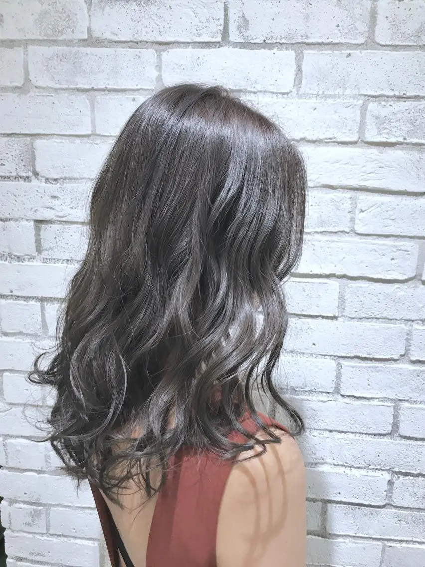 セミロング カラー パーマ ヘアアレンジ グレージュ ヘアカラー トリートメント 縮毛矯正/美髪 髪質改善/石田幸輔のヘアスタイル