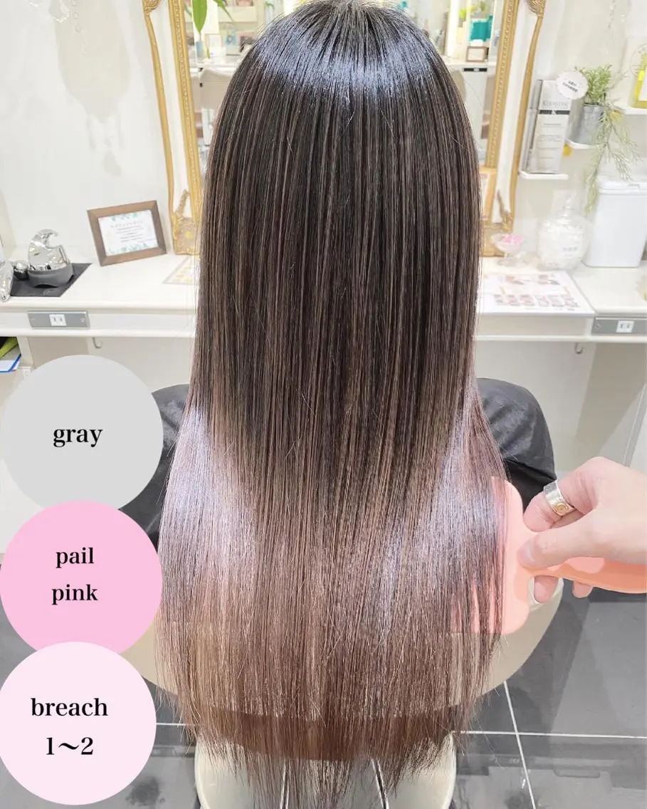 ロング カラー バレイヤージュ 髪質改善 レイヤーカット カット ヘアカラー トリートメント 山崎俊輔/髪質改善 /バレイヤージュのヘアスタイル