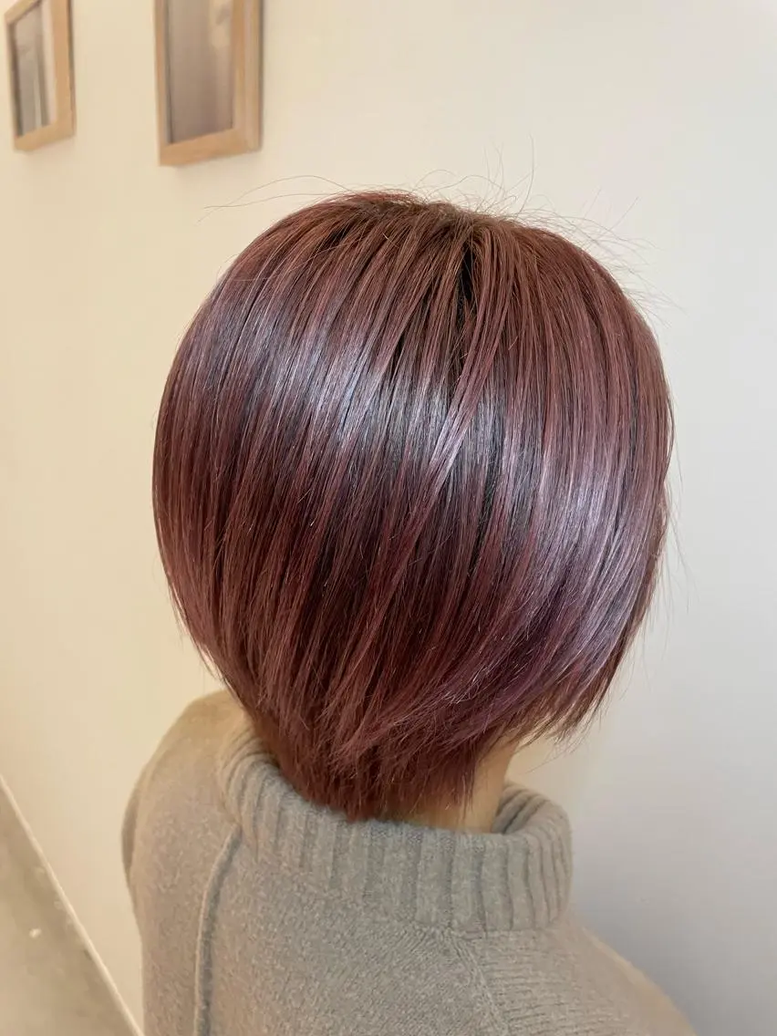 カラー カシス ピンクカラー 中西倖 トップスタイリストのヘアスタイル