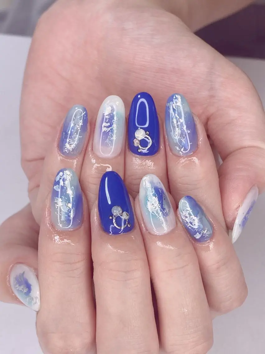 ネイル アートネイル オーロラネイル 桜ネイル クリアネイル フットネイル Nail Salon ertiのネイルデザイン