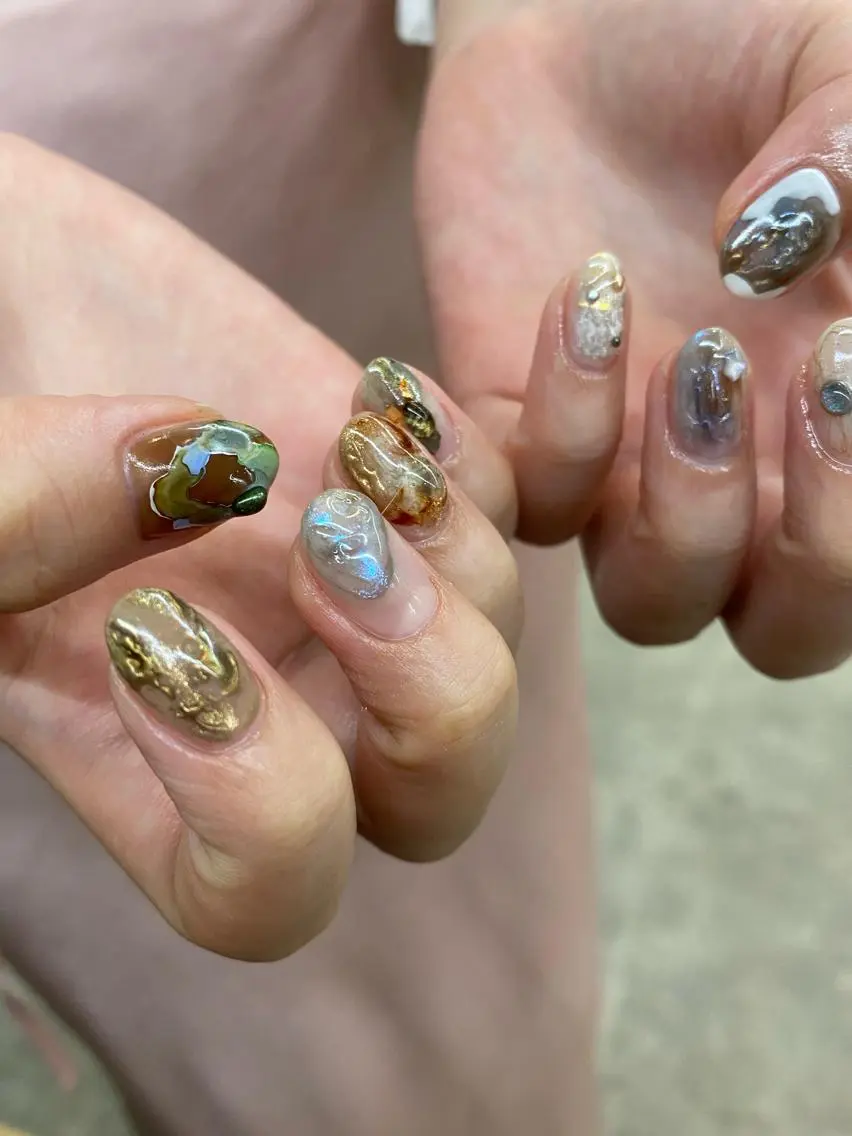 ネイル アートネイル ハンドネイル 栗林 実莉のネイルデザイン