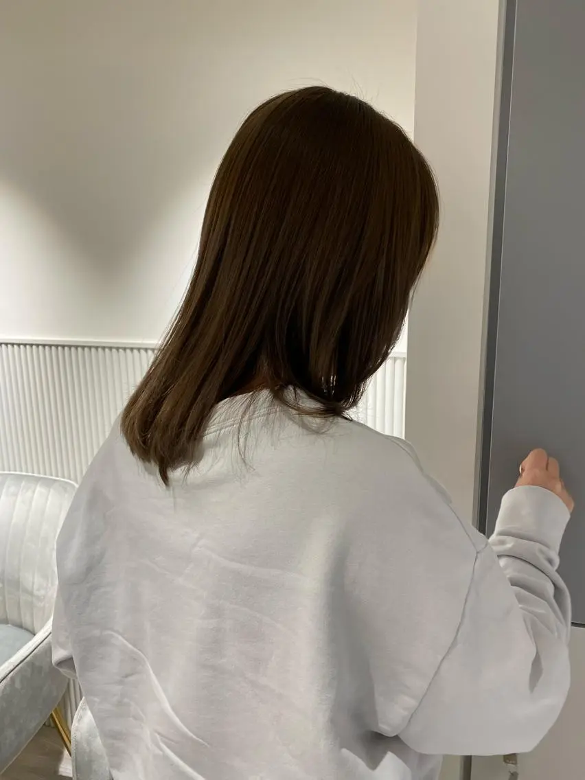 ミディアム カラー アディクシーカラー イルミナカラー トリートメント LOVESTOIKE 堂本のヘアスタイル
