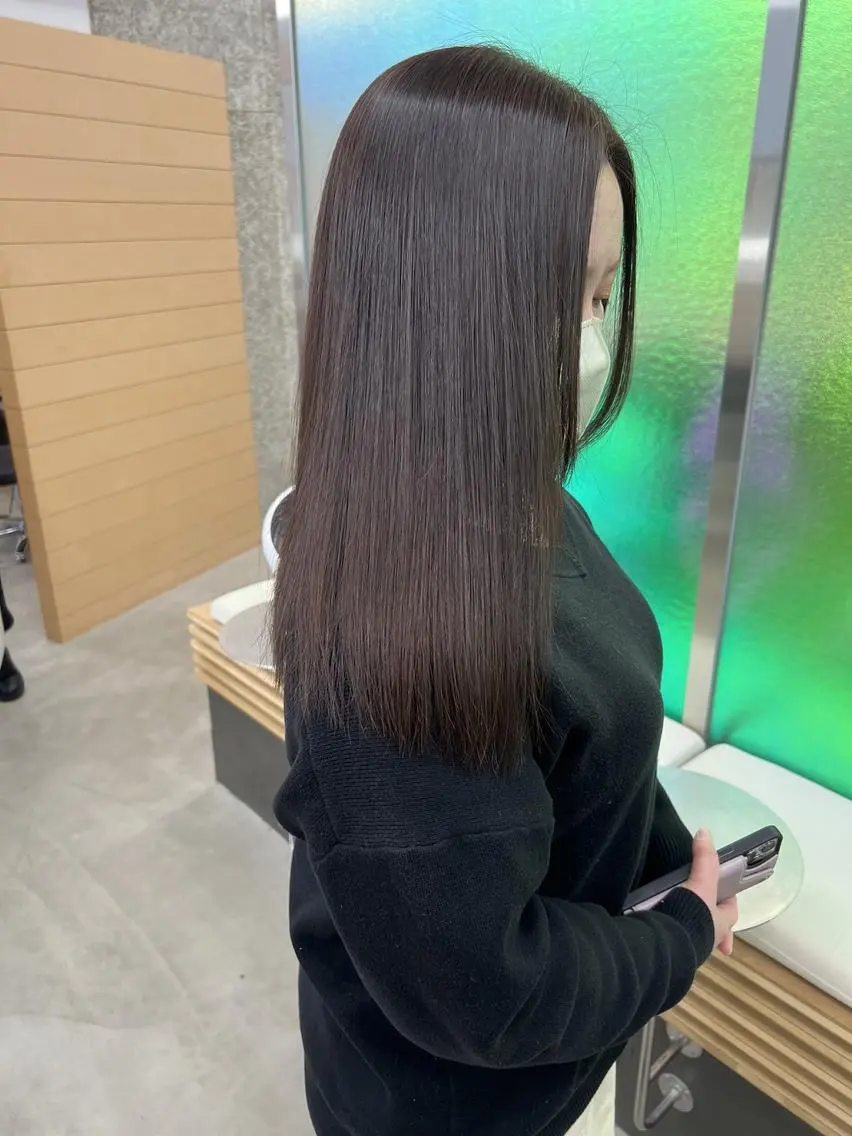 ロング ヘアアレンジ パーマ カラー アディクシーカラー ケアカラー 髪質改善 トリートメント ストレートパーマ ヘアカラー トリートメント 【ヘアケア特化型】 newi天王寺のヘアスタイル
