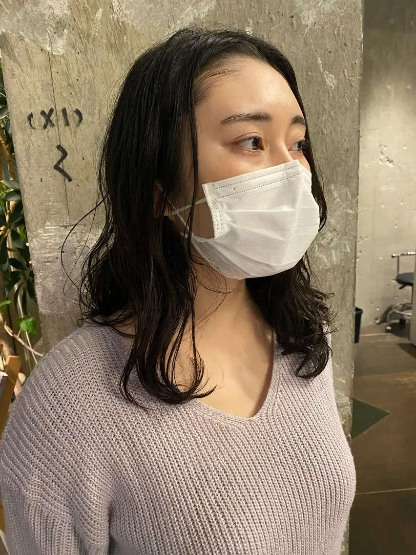 セミロング パーマ 木村【似合わせ ショート/ボブ】のヘアスタイル