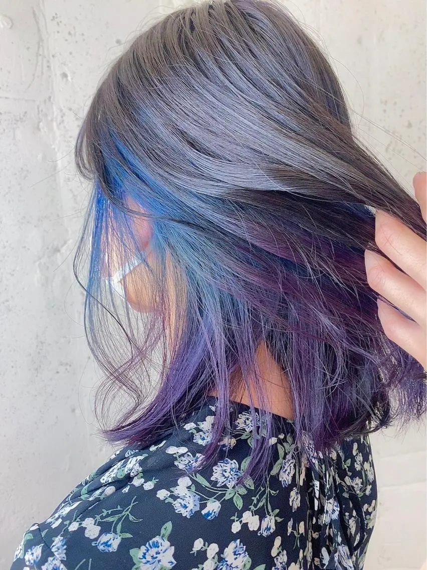 セミロング カラー ［銀座］淡色 ラベンダー🫧大村のヘアスタイル