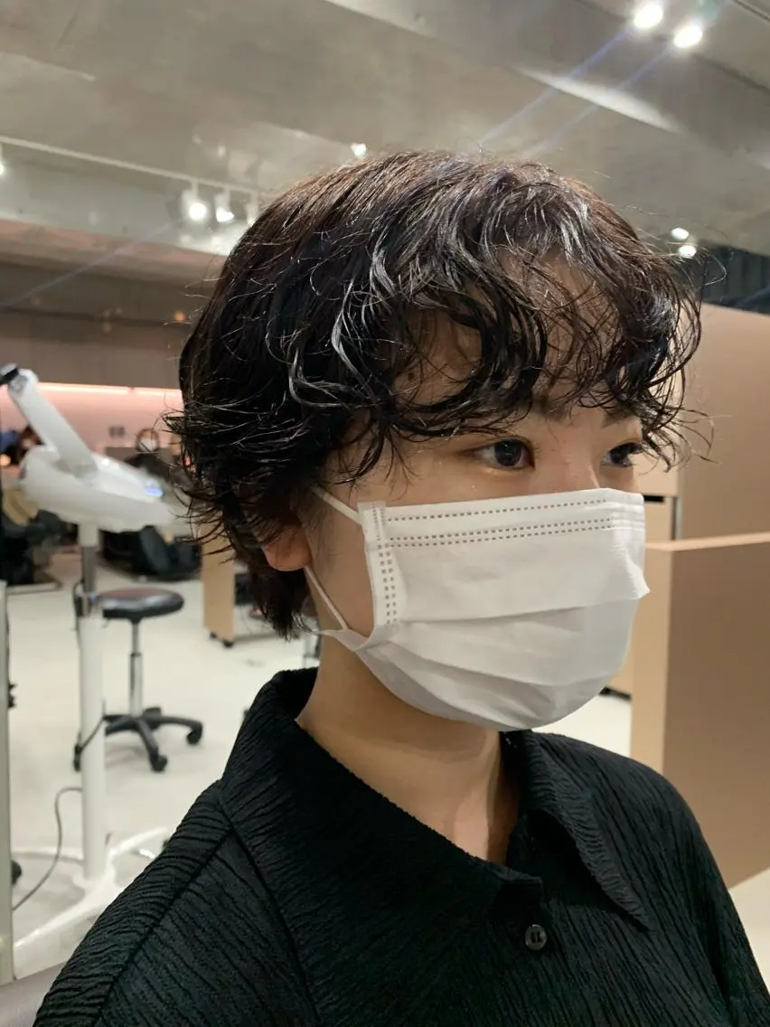 ショート パーマ ボブパーマコテ巻き風 パーマNo1深江秀平のヘアスタイル