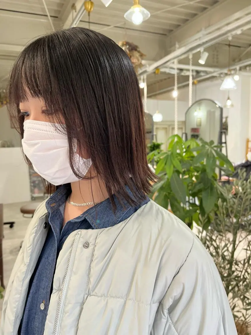 ショート 切りっぱなしボブ ボブ レイヤーカット ボブ/salut町田 🧡kanaのヘアスタイル