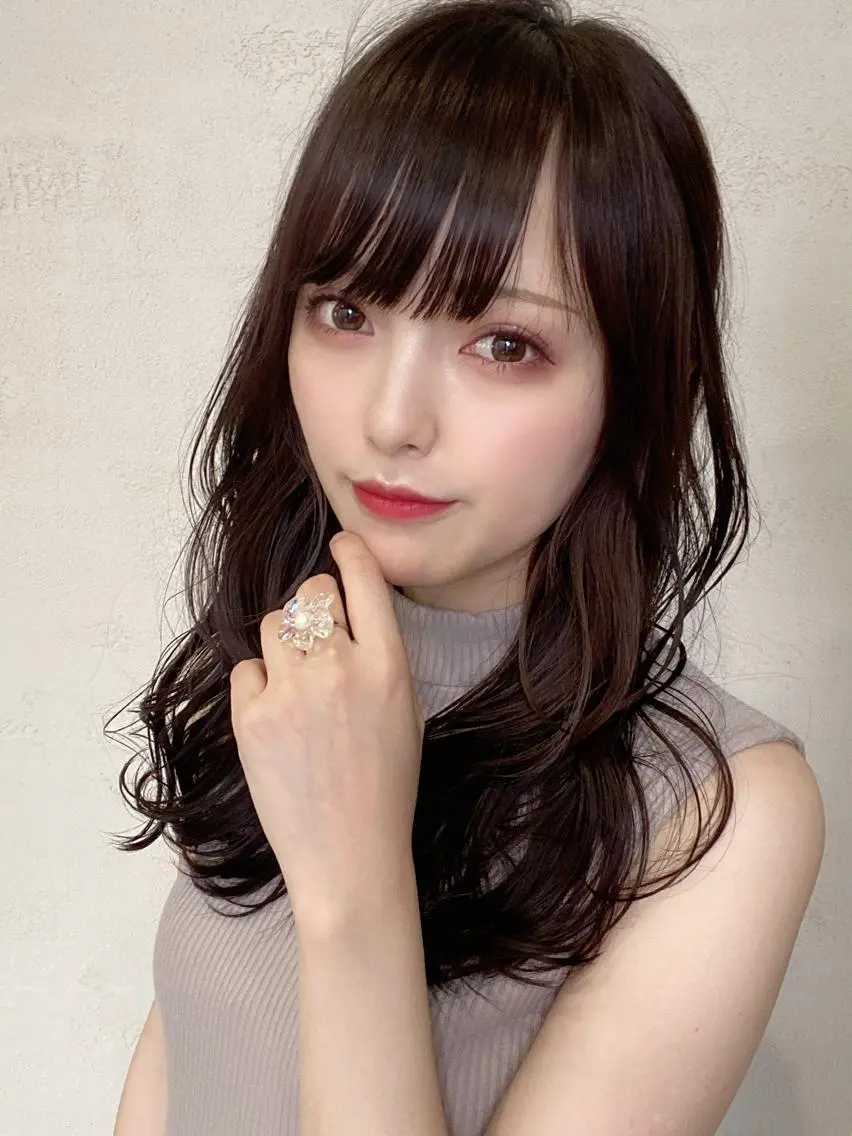 セミロング カラー バレイヤージュ ブリーチ ケアブリーチ ダブルカラー ハイライトカラー カット ヘアカラー トリートメント 銀座✨レイヤーカット 顔まわり/坂本亜裟海のヘアスタイル