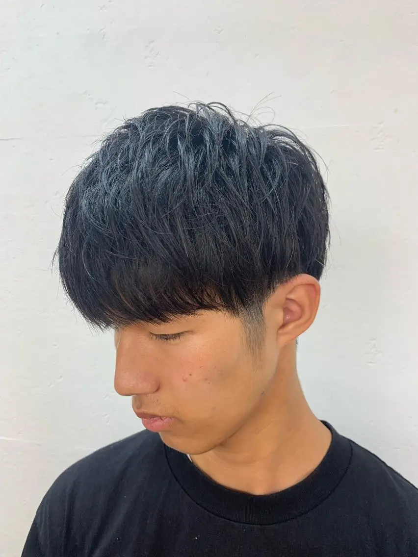 ショート メンズ カット トリートメント グランジヘア 無造作ヘアHYUGAのヘアスタイル