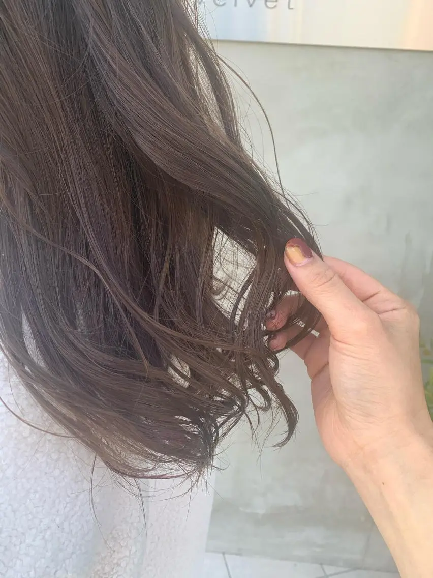 セミロング カラー ベージュカラー ダブルカラー /まつ毛パーマ🎀のヘアスタイル