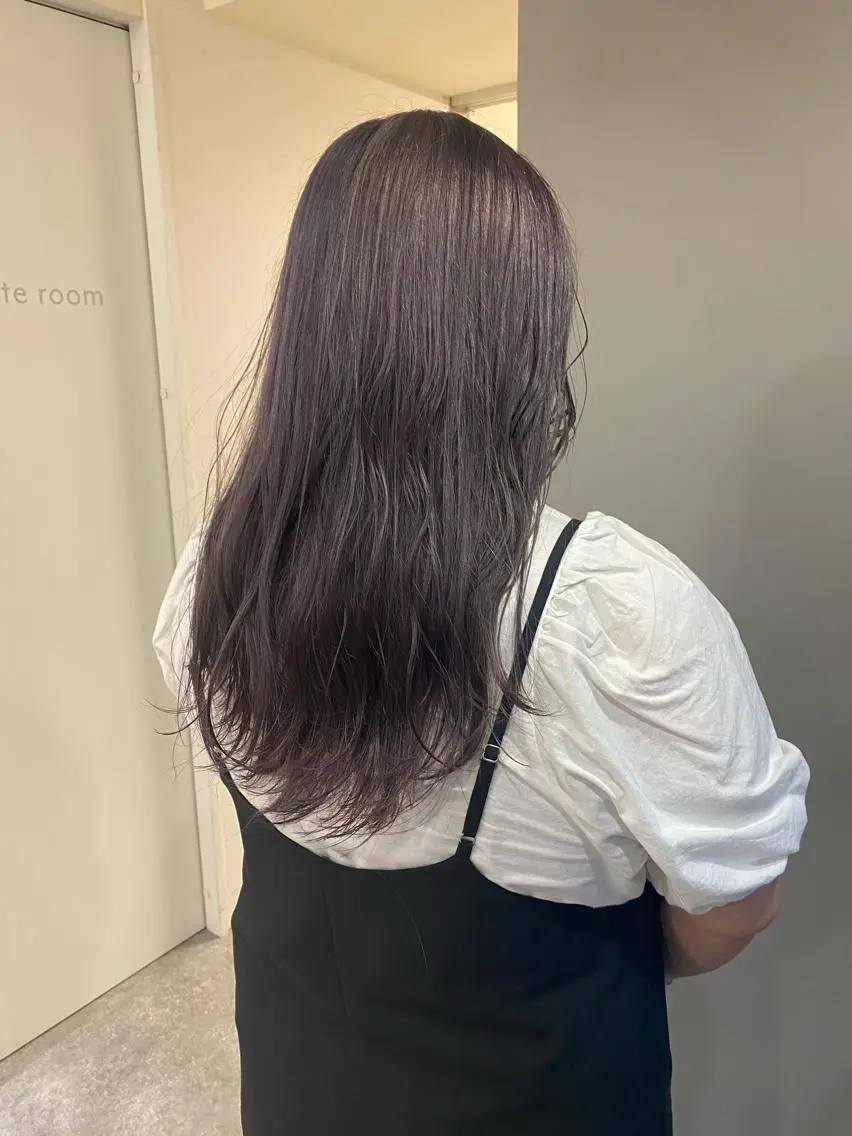 セミロング カラー ヘアアレンジ ブリーチ グレージュ ヘアカラー ボブ /ニュアンス/ satomi🧸💖のヘアスタイル