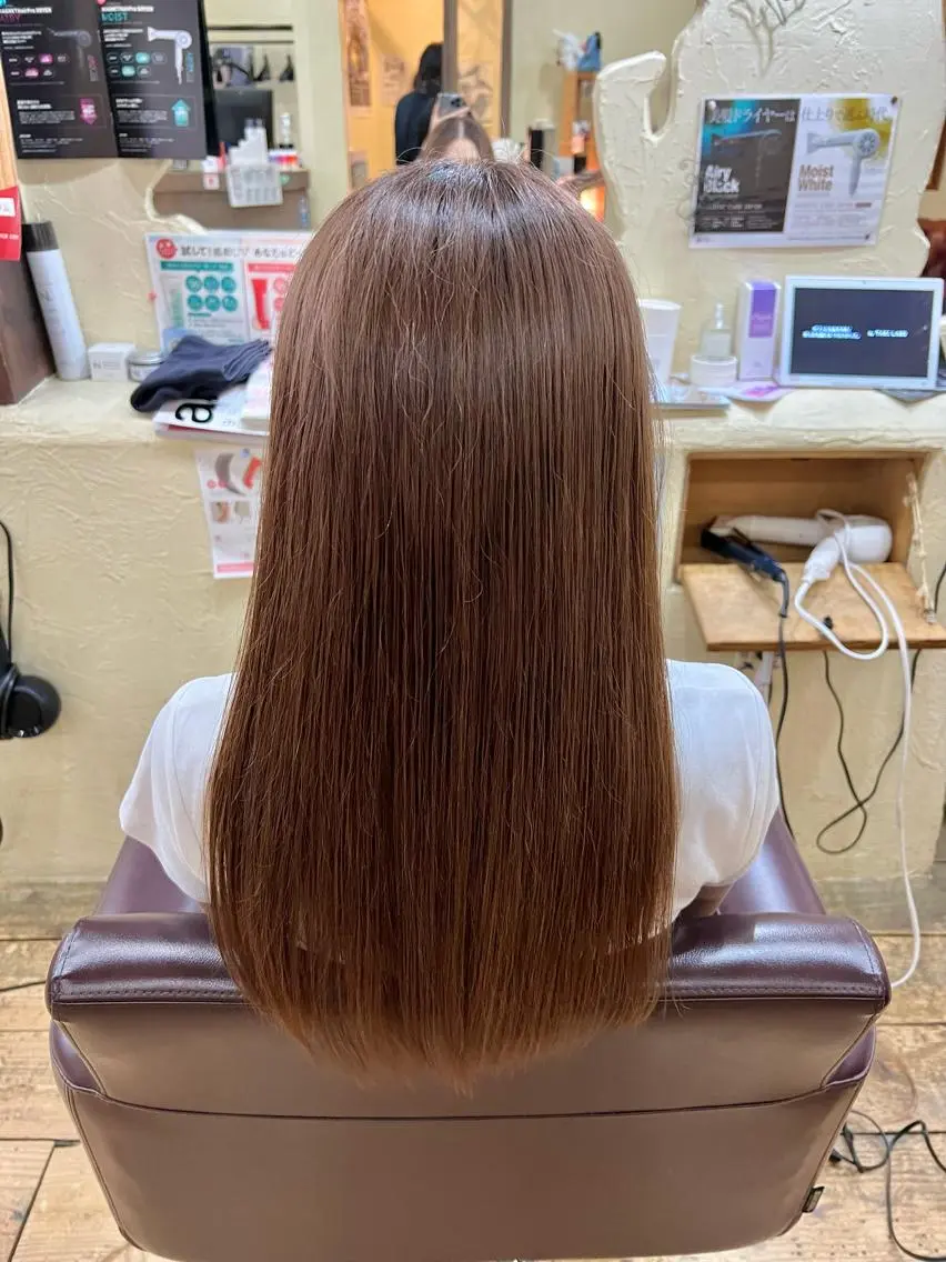 ロング カラー ブリーチ ブラウンカラー 「sumi」 AMIのヘアスタイル