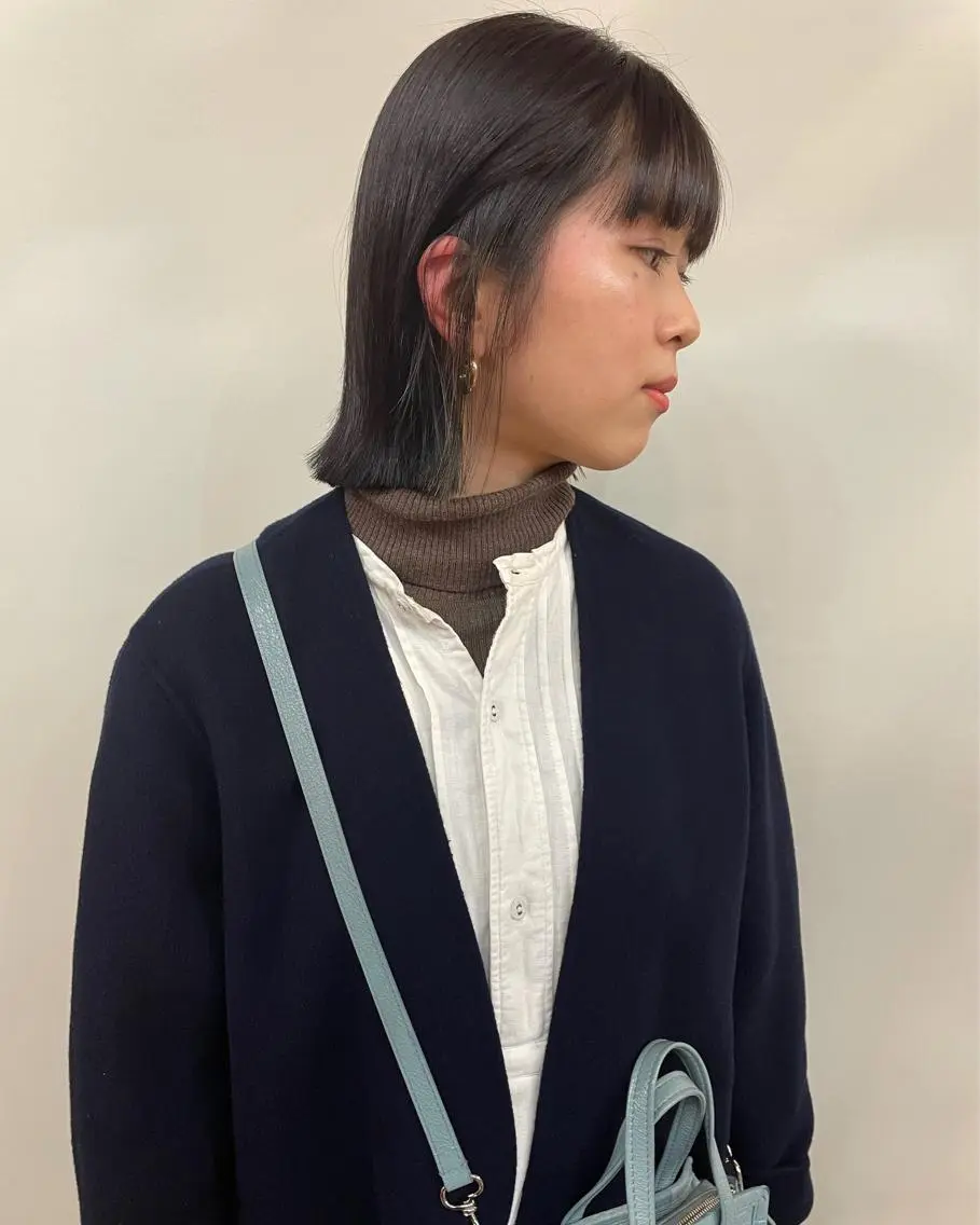 ショート 顔周りカット ハイライト 田中 碧のヘアスタイル