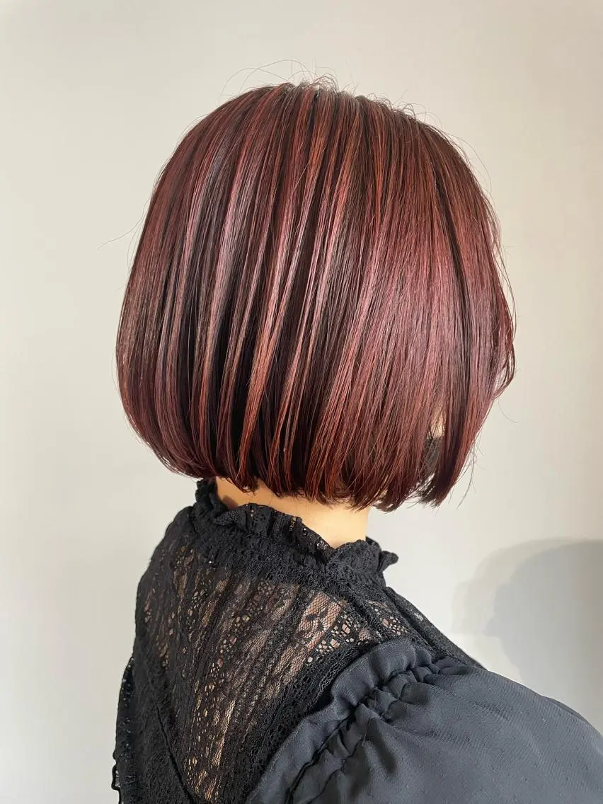 ショート カラー ヘアアレンジ キッズ マツエク・マツパ アイブロウ カット ヘアカラー 透明感カラー/推しカ ラー☁️JURAのヘアスタイル