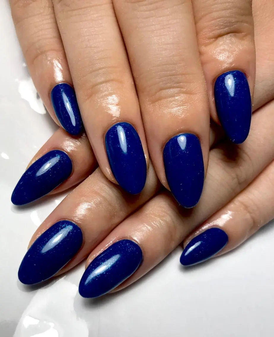 ミディアム ネイル ラメ(グリッター) ネイビー LUNE NAILのその他イメージ