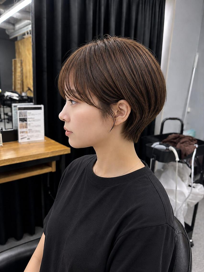 ショート カラー ショートボブ アディクシーカラー イルミナカラー ボブ 髪質改善 トップスタイリスト ✨KIRIKA中野✨のヘアスタイル