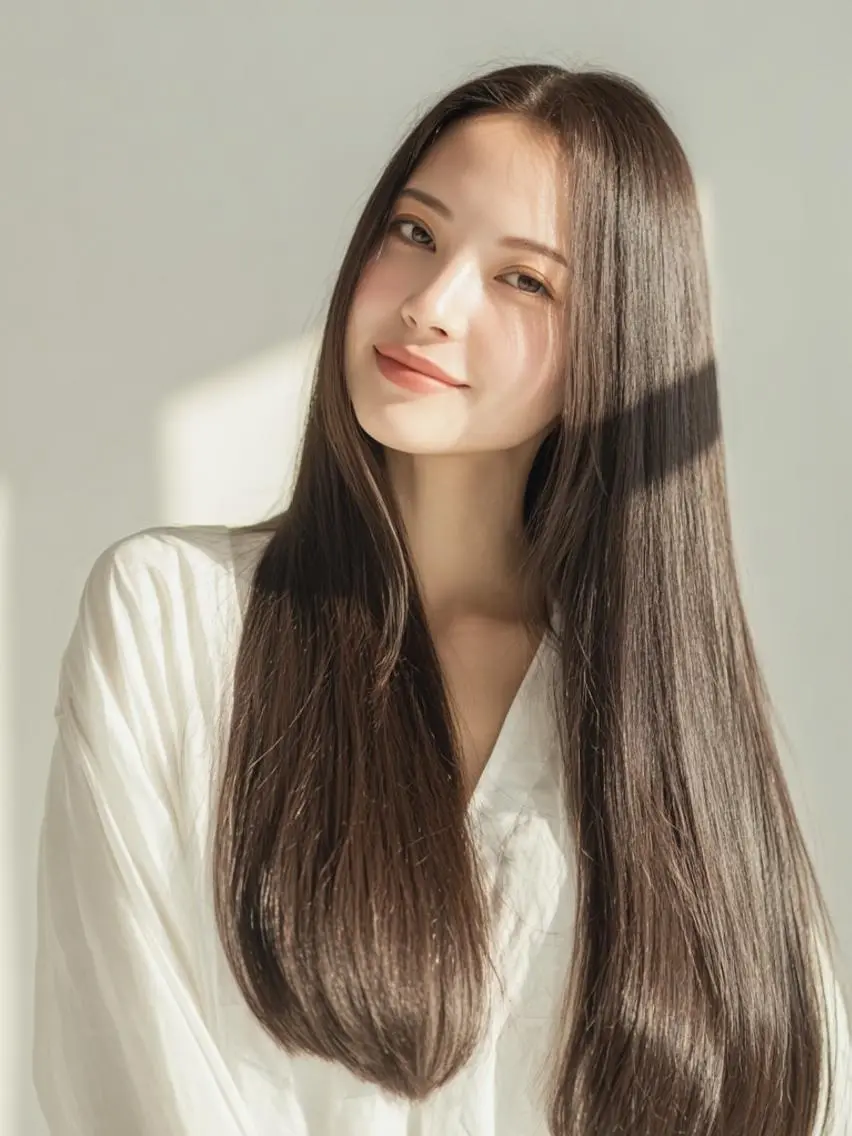 ロング 髪質改善 似合わせカット 小顔カット 縮毛矯正 縮毛・髪質改善🩰 mai🐰ྀི🤍のヘアスタイル