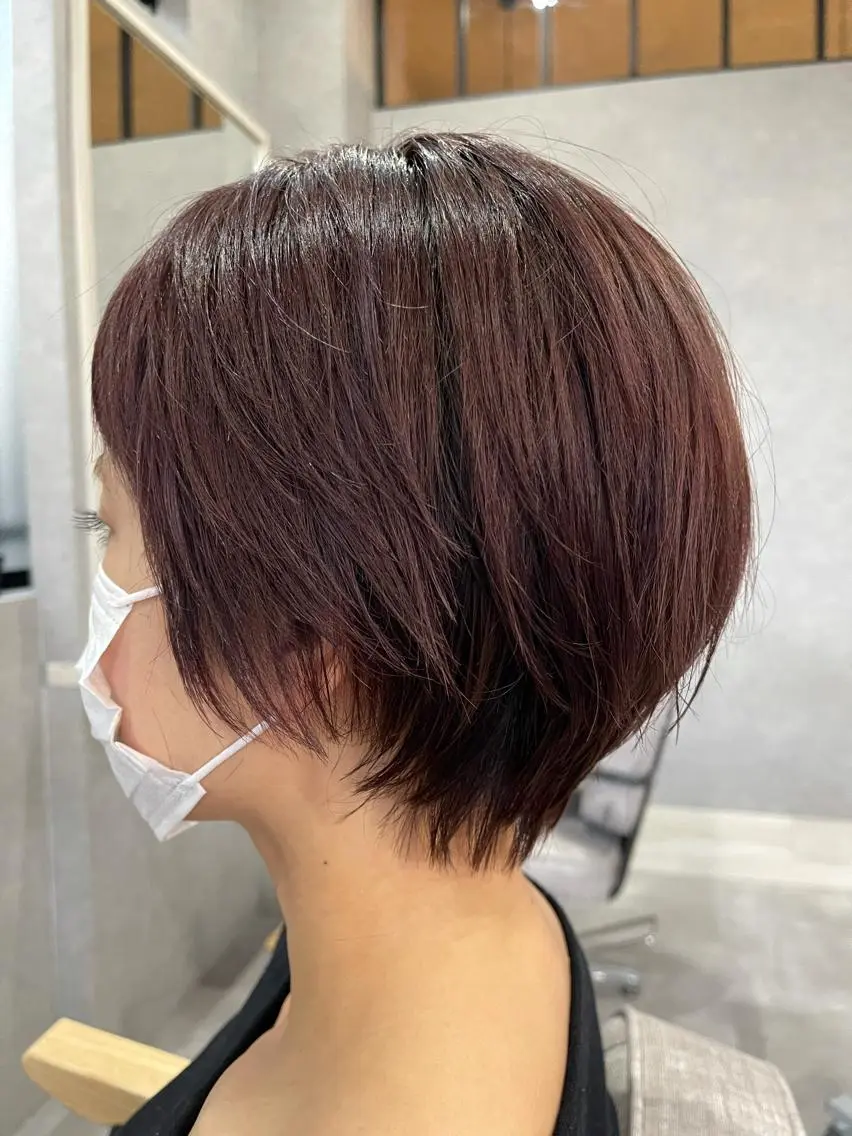 ショート カラー カット ヘアカラー トリートメント 一ノ瀬 暁のヘアスタイル