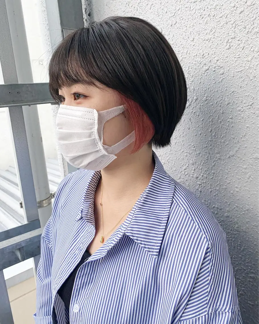ショート カラー ブリーチ 後藤紗英/髪質改善 /オリーブベージュのヘアスタイル