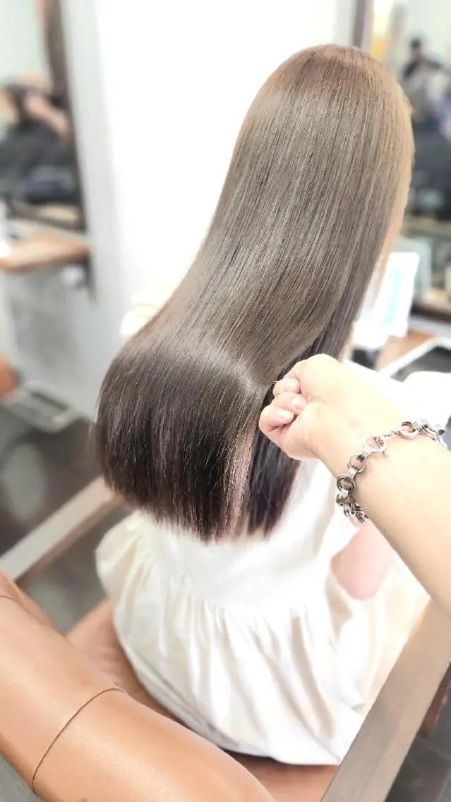 ロング 髪質改善 ロング 縮毛矯正 トリートメント 酸熱トリートメント トリートメント ヒロセ シュウジのヘアスタイル
